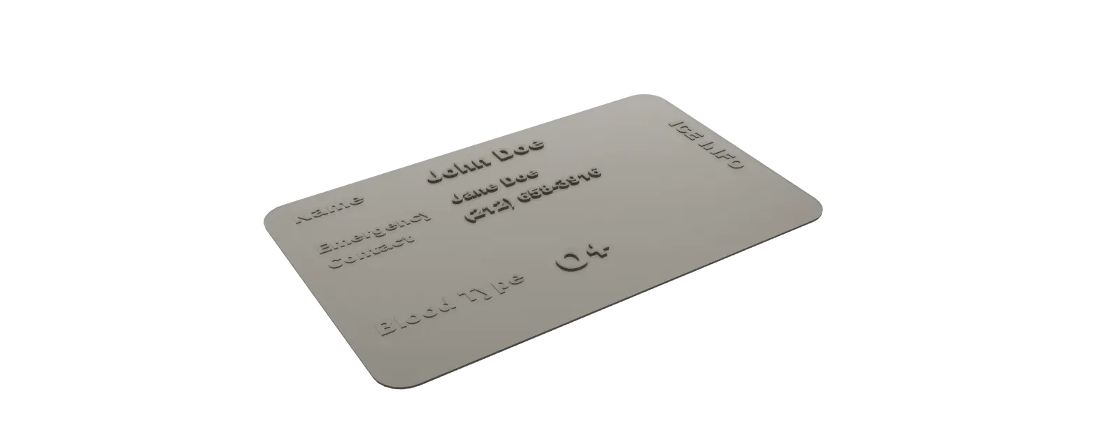 Thẻ tín dụng định dạng ICE tùy chỉnh cho trường hợp khẩn ... - Image 1