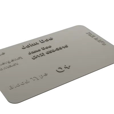 Thẻ tín dụng định dạng ICE tùy chỉnh cho trường hợp khẩn ...