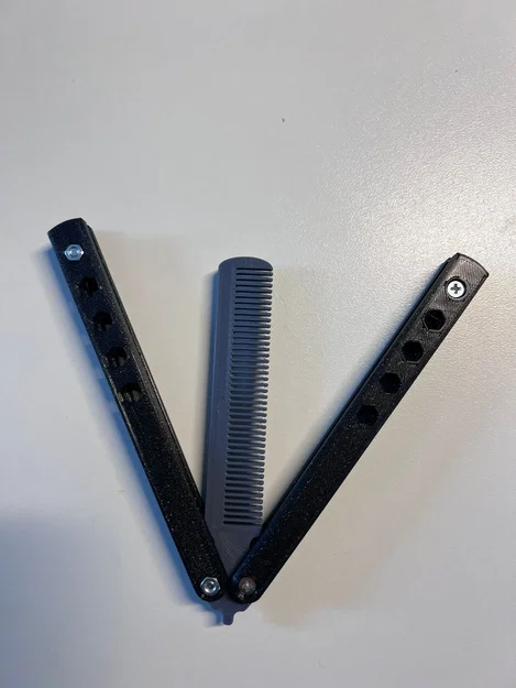 Lược chải Balisong phong cách dao butterfly - Image 2