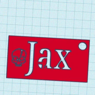 Thẻ tên Jax cho bé trai