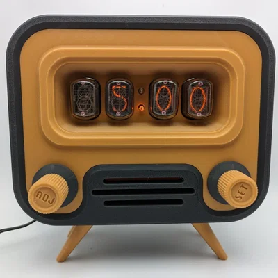 Vỏ TV cổ điển Nixie FunKlock - Bảng sau đã chỉnh sửa
