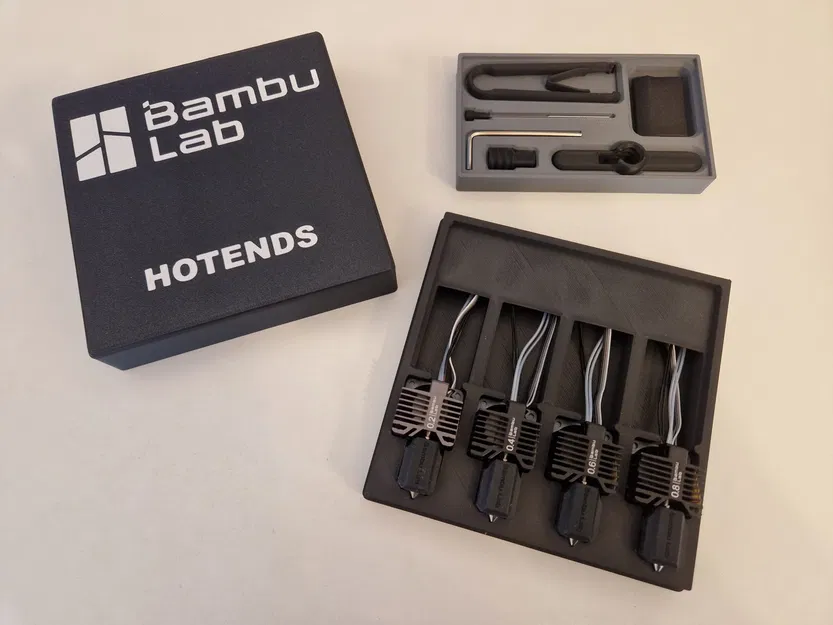 Hộp lưu trữ hotend Bambu với các khay khác nhau - Image 2