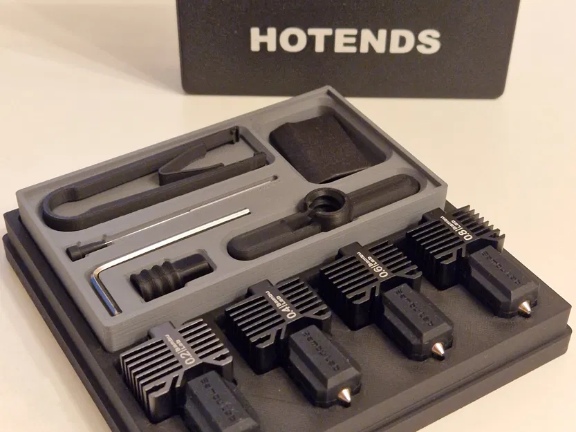 Hộp lưu trữ hotend Bambu với các khay khác nhau - Image 4