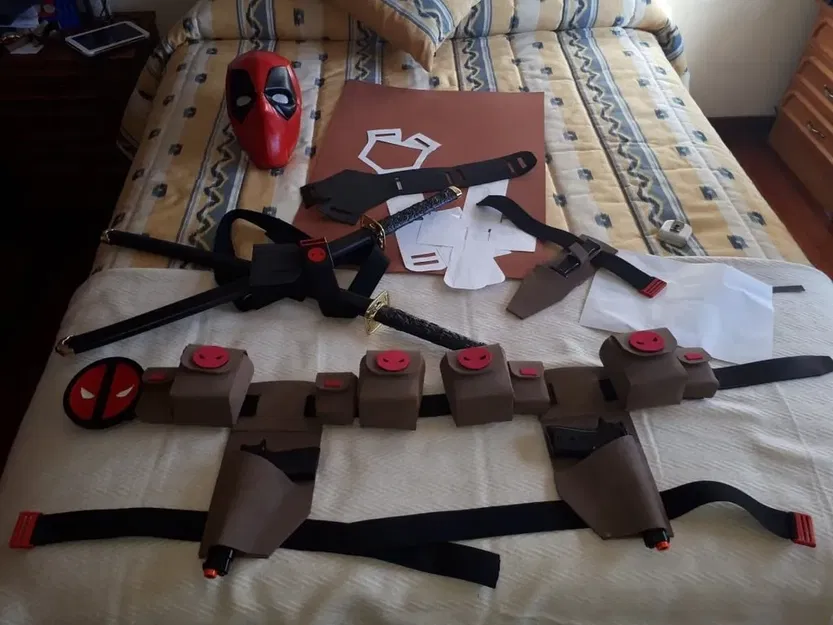 Belt phụ kiện Deadpool bằng foam EVA 40mm - Image 1