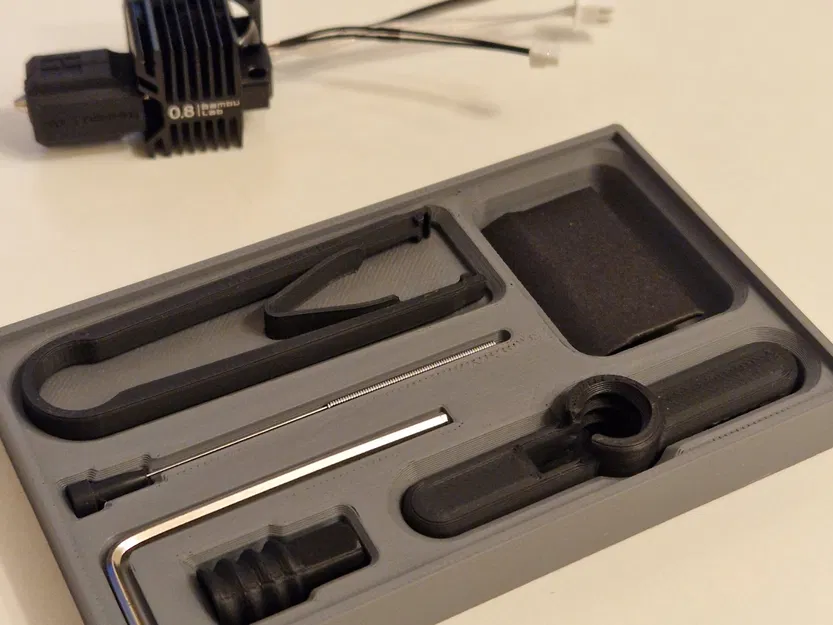 Hộp lưu trữ hotend Bambu với các khay khác nhau - Image 6