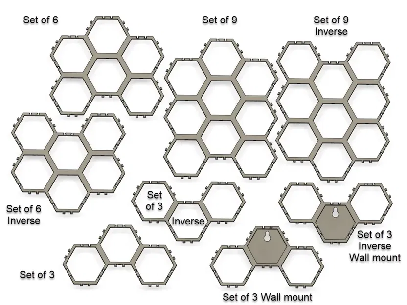 Tường minifig LEGO với các hình lục giác mở rộng - Image 3