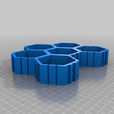 Tường minifig LEGO với các hình lục giác mở rộng