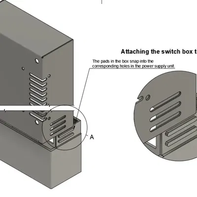 Bộ lắp đặt nguồn điện cho thanh ray v-slot 40x20