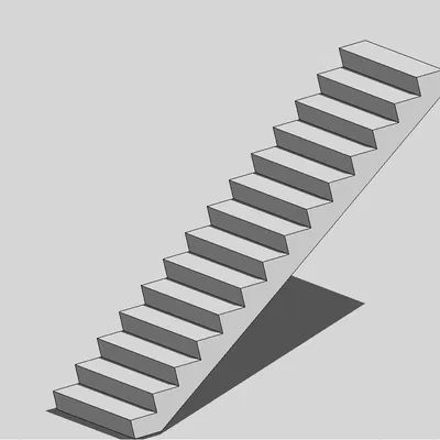 Cầu thang thẳng cho nhà búp bê - Tỉ lệ theo kích thước mô hì...