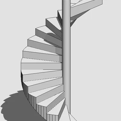 Cầu thang xoắn ốc - Tỉ lệ theo kích thước mô hình của bạn