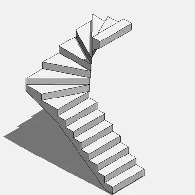 Cầu thang xoắn - Một phần - Tỉ lệ với kích thước mô hình ...