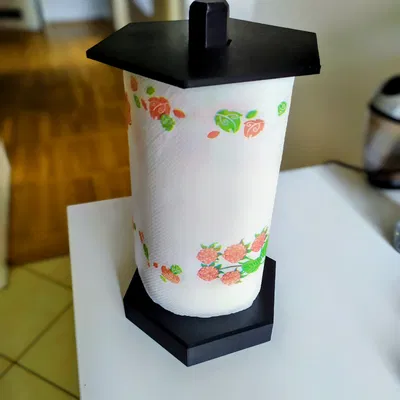 Giá đỡ giấy ăn đơn giản với nắp tiện lợi