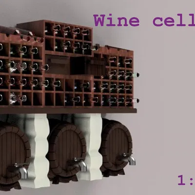 Hầm rượu mini cho ngôi nhà búp bê tỷ lệ 1:12