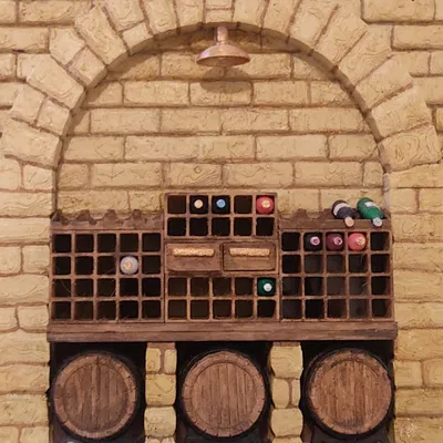 Hầm rượu mini cho ngôi nhà búp bê tỷ lệ 1:12