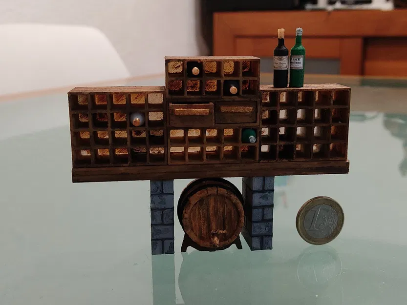 Hầm rượu mini cho ngôi nhà búp bê tỷ lệ 1:12 - Image 3