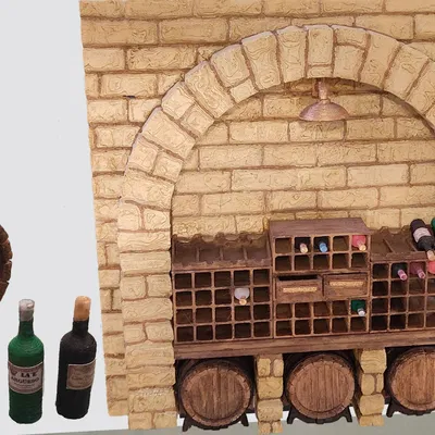 Hầm rượu mini cho ngôi nhà búp bê tỷ lệ 1:12