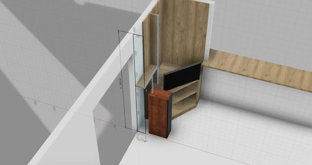 Mô hình kệ sách tích hợp TV hiện đại - Image 2