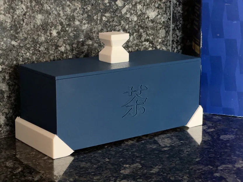 Hộp trà 8x20cm trang trí chữ Trung Quốc 茶 - Image 2