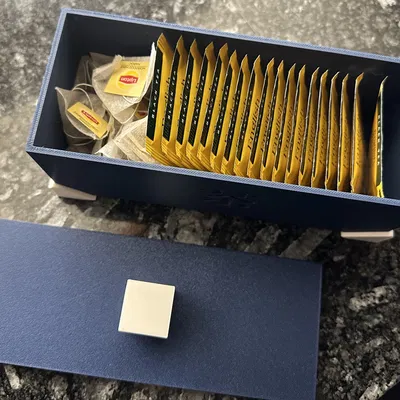 Hộp trà 8x20cm trang trí chữ Trung Quốc 茶