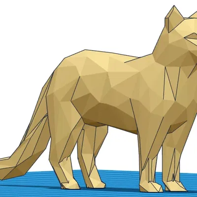 Mô hình 3D mèo Kira phong cách Lowpoly