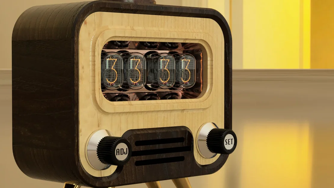 Vỏ TV cổ điển cho đồng hồ nixie FunKlock - Image 5