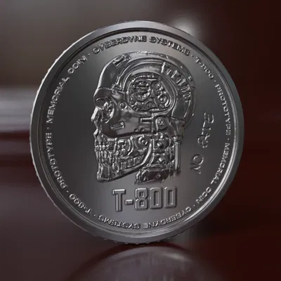 Đồng xu tưởng niệm T-800 trong phim Terminator