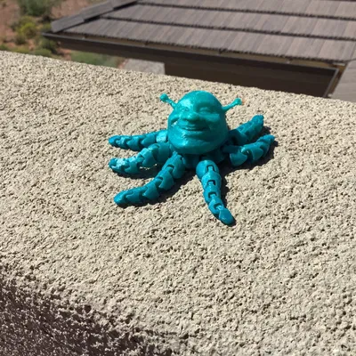 Đầu Shrek trên thân bạch tuộc thú vị để in