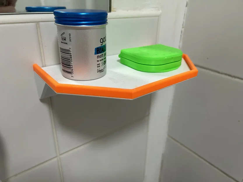 Giá để đồ nhỏ cho phòng tắm với viền chắn đồ rơi - Image 1