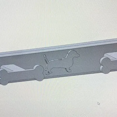 Giá treo dây xích chó hình chó Dachshund