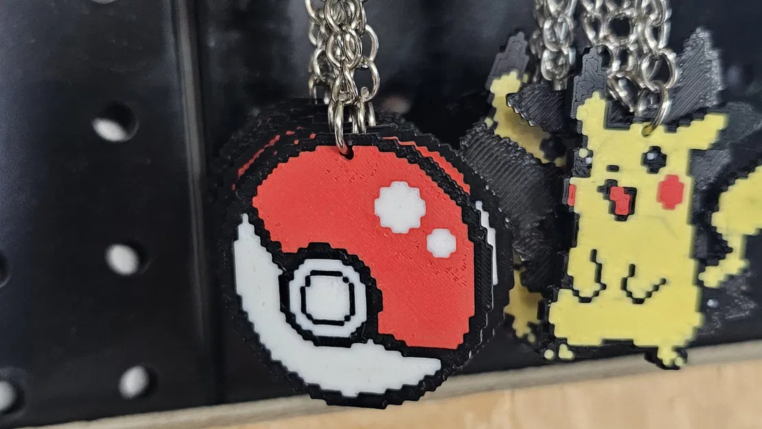 Móc khóa Pokeball 2D cho máy in đa sắc màu - Image 1