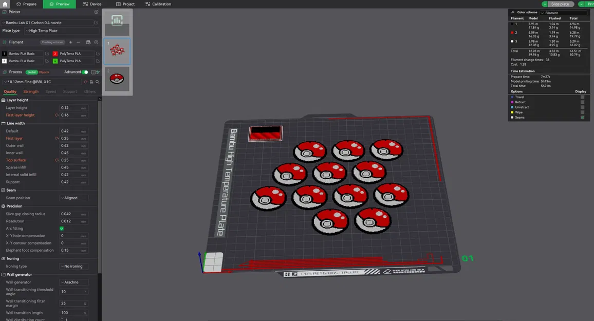 Móc khóa Pokeball 2D cho máy in đa sắc màu - Image 2