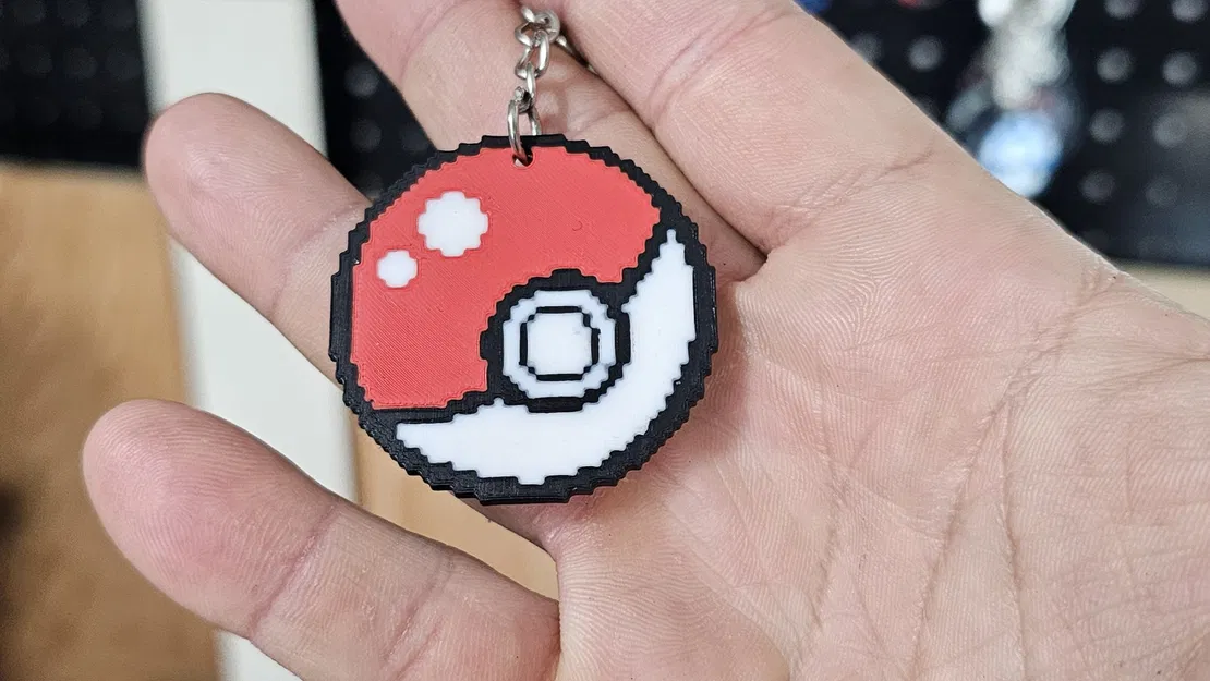 Móc khóa Pokeball 2D cho máy in đa sắc màu - Image 3