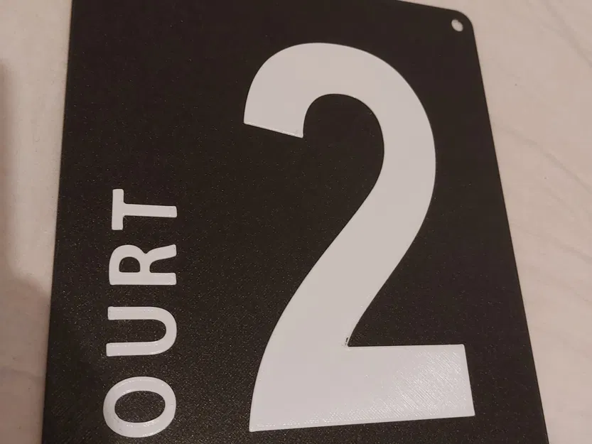 Biển số nhận diện sân tennis bằng PETG cho ngoài trời - Image 1