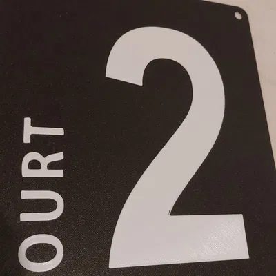 Biển số nhận diện sân tennis bằng PETG cho ngoài trời