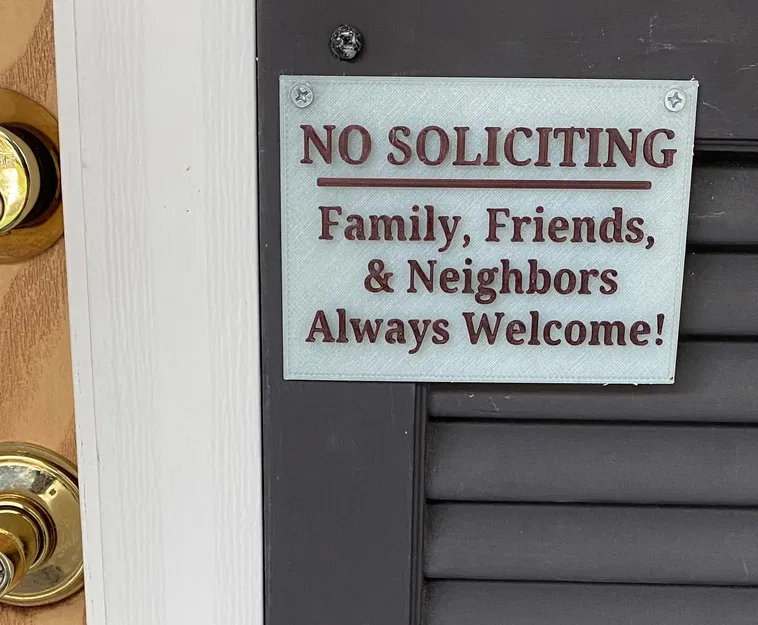 Biển báo cấm tiếp thị bán hàng tại cửa ra vào - Image 1