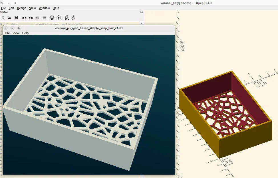 Hộp xà phòng đơn giản với đáy hình Voronoi - Image 1