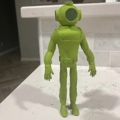 Captain Cutler từ Scooby Doo trong mô hình 3D