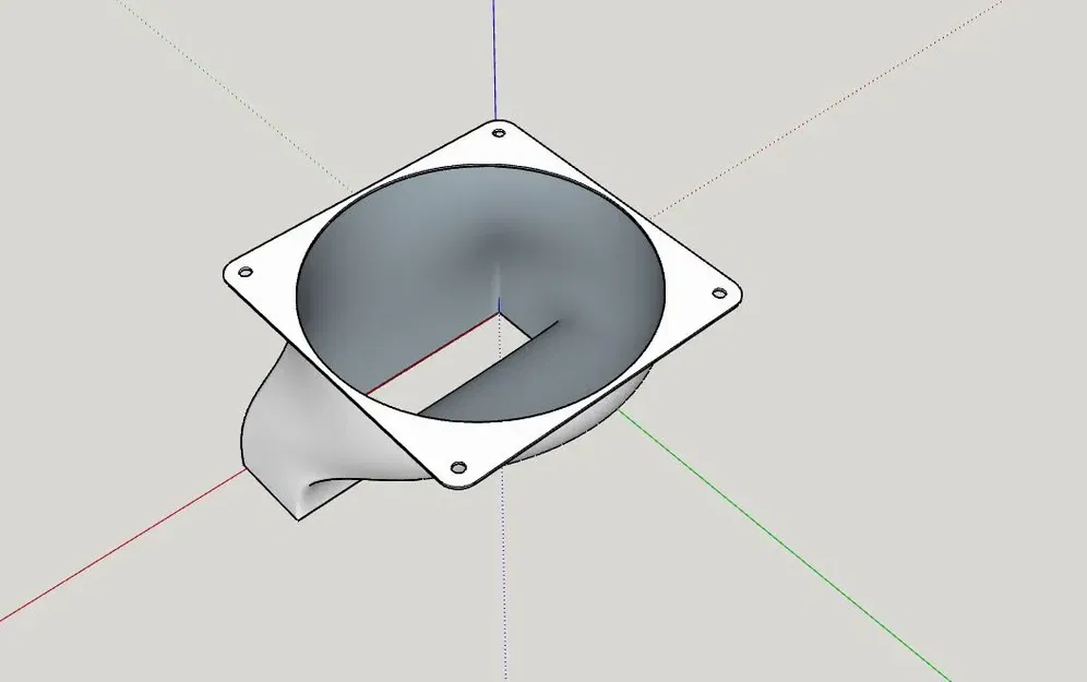 Kênh thông gió 120mm cho quạt trục 30mm x 120mm - Image 1