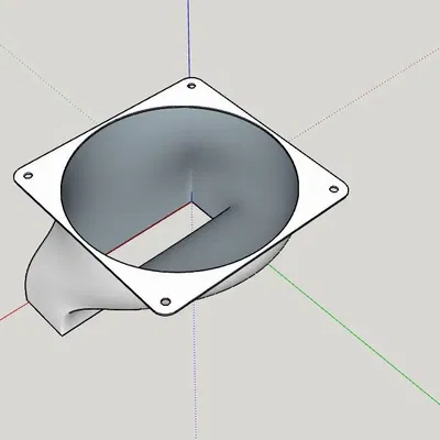 Kênh thông gió 120mm cho quạt trục 30mm x 120mm