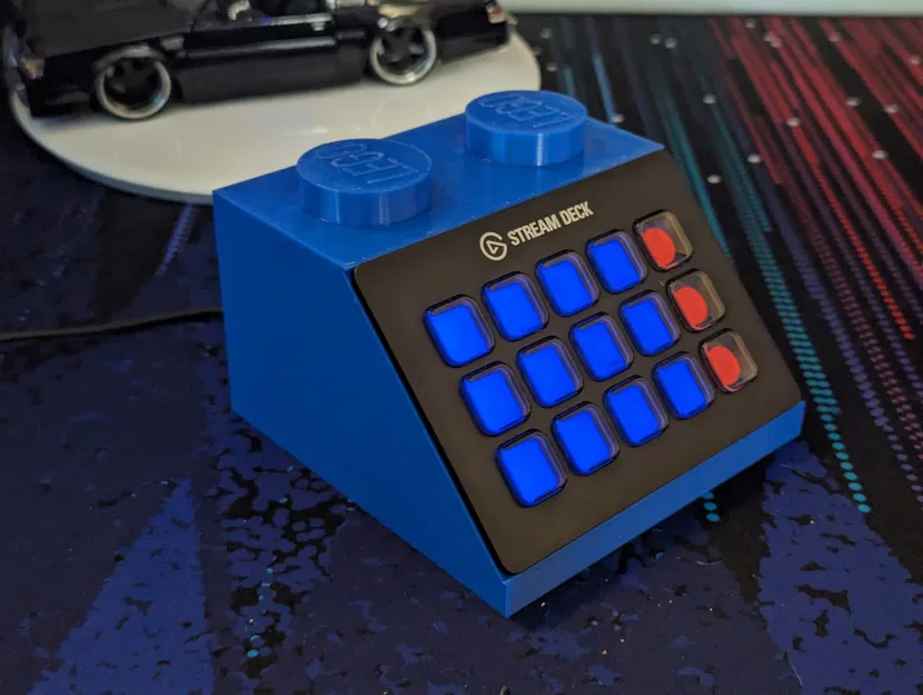 Giá đỡ Streamdeck mô phỏng gạch dốc máy tính Lego Gen1 - Image 1