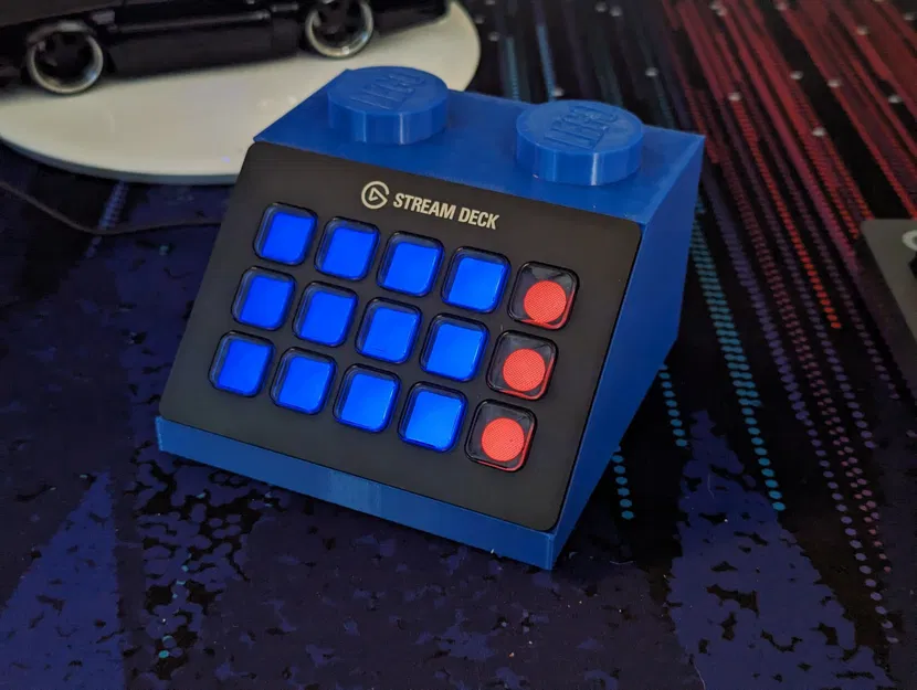 Giá đỡ Streamdeck mô phỏng gạch dốc máy tính Lego Gen1 - Image 3