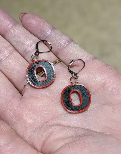 Khuyên tai "O" phong cách trường học quê hương - Image 1