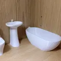 Bộ phòng tắm mô hình nhà búp bê tỉ lệ 1:12 (phiên bản cũ) - Thumbnail 1