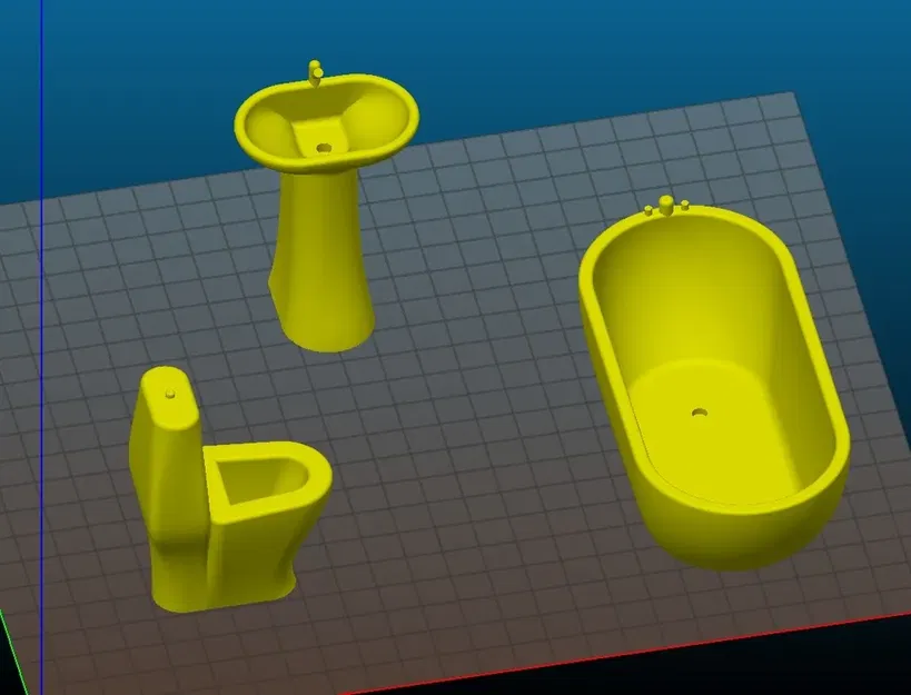 Bộ phòng tắm mô hình nhà búp bê tỉ lệ 1:12 (phiên bản cũ) - Image 5