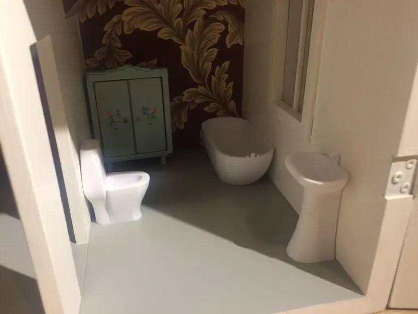 Bộ phòng tắm mô hình nhà búp bê tỉ lệ 1:12 (phiên bản cũ) - Image 6