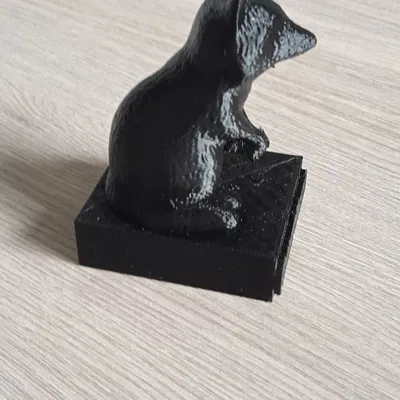 Tượng nhồi bông gấu trúc với chữ "c'est tombé du camion