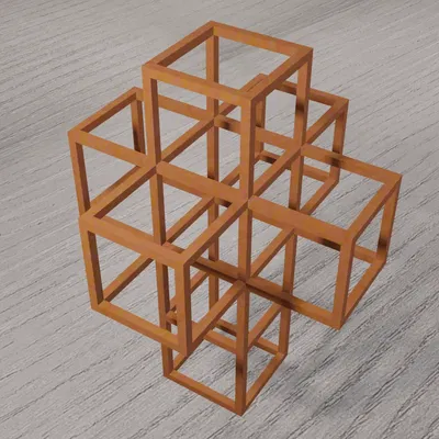 Hình chiếu phẳng của khối lập phương bốn chiều