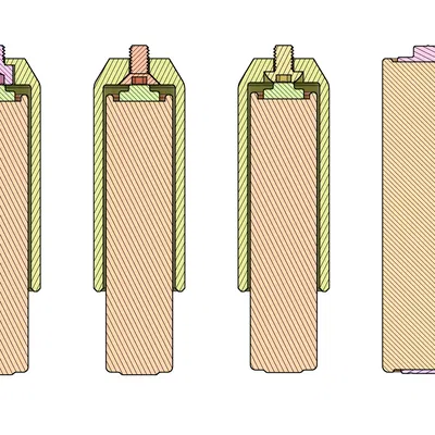 Bộ chuyển đổi pin AAA sang pin AA với 3 loại vít khác nhau