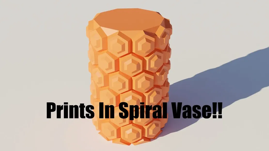 Bình hoa hình lục giác với thiết kế tối ưu cho in 3D - Image 1