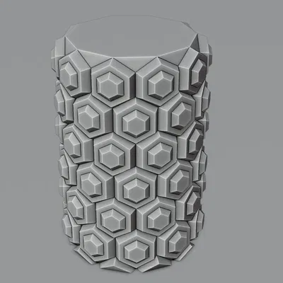 Bình hoa hình lục giác với thiết kế tối ưu cho in 3D